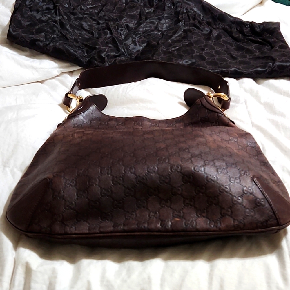Authentic Gucci Guccissima Creole leather hobo bag